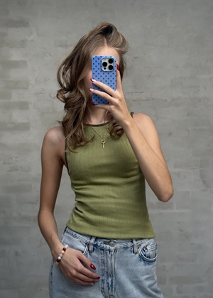 NPS tank top kontrast Moss/Olive Nørgaard På Strøget